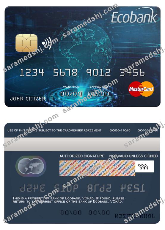 Chad Ecobank  bank mastercard